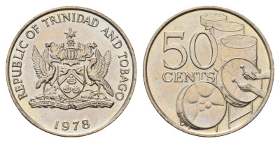 Тринидад и Тобаго 50 центов 1978 KM 33 медно-никель UNC 4671-845