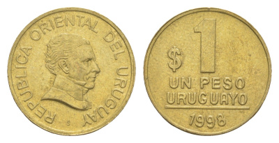 Уругвай 1 песо 1998 KM 103.2 алюминиевая бронза 4649-628