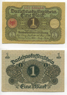 ГЕРМАНИЯ 1 МАРКА 1920 1 МАРТА 1920, ВЕЙМАРСКАЯ РЕСПУБЛИКА Pick 58 бумага 6280-61-4