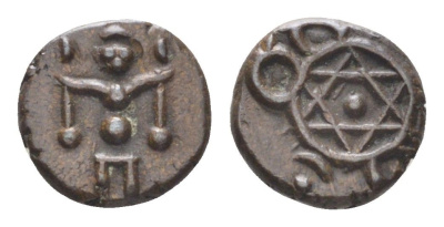 Индия, Траванкор 1 кэш 1885-1895 KM 34.1 медь 441-945
