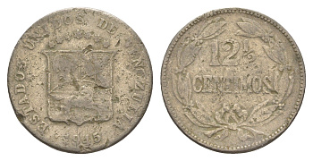 Венесуэла 12 1/2 сентимо 1945 Y 30a медно-никель 4582-111