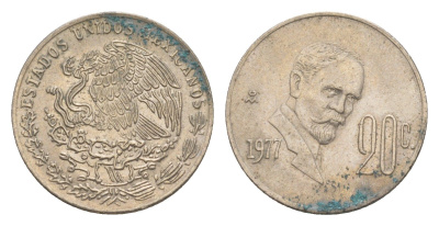 Мексика 20 сентаво 1977 Франциско Индалеси KM 442 медно-никель 4649-857