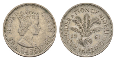 Нигерия 1 шиллинг 1961 KM 5 медно-никель 4642-114