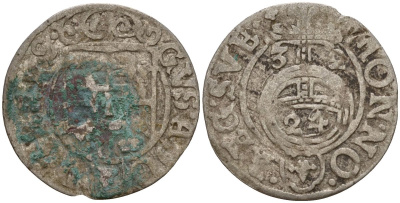 Польша, Эльбинг 3 полкера (3 полторака - 1 крейцер) 1632 Густав II Адольф (1621-1632) Kop 9602-9607 серебро 4160-233