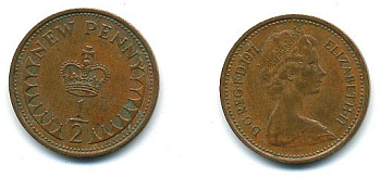 Великобритания 1/2 пенни 1971 Елизавета II (1952-2022) КМ 914, Spink 4239 бронза 4110-1634