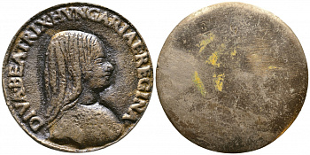 ЕВРОПА МЕДАЛЬ ND ОДНОСТОРОННИЙ ОТТИСК, СОВРЕМЕННАЯ КОПИЯ, КОРОЛЕВА ВЕНГРИИ БЕАТРИКС желтый металл 4386-521