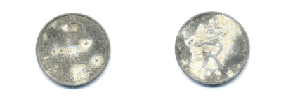 ДАНИЯ 2 ЭРЕ 1962 C; S, ФРЕДЕРИК IX (1947-1972) KM 840.2 цинк 4379-735