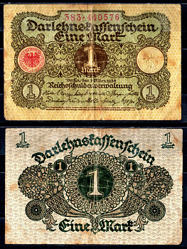 Германия 1 Маркa 1920 Pick 58 бумага 6266-47-1-2