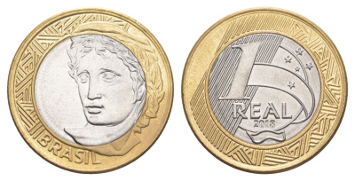 Бразилия 1 реал 2018 KM 652a биметалл UNC 4646-214