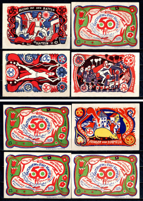 Хамельн (Пруссия, Ганновер) набор из 4 нотгельдов 1918-1923 2193-5-3-2