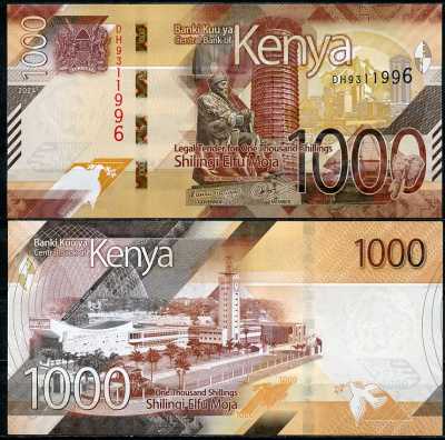 Кения 1000 шиллингов 2024 Статуя Джомо Кениаты, здание парламента, Найроби Pick 56  бумага  UNC (пресс) 7200-1-1