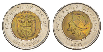 Панама 1 бальбоа 2011 KM 141 биметалл UNC 4642-733