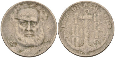 Бразилия 100 рейс 1937 Маркиз Тамандаре KM 536 медно-никель 4115-622