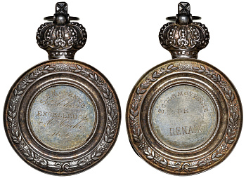 Бельгия медаль 1876 в благодарность от школы серебро 02-018-23-1