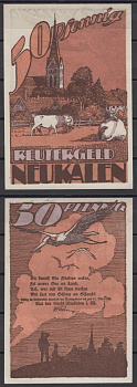 Нойкален 50 пфеннигов 1922 DeNG 2 949.1-3/3 бумага UNC (пресс) 8612-58-3-2