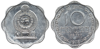 Шри-Ланка 10 центов 1978 KM 140 a алюминий 4118-835