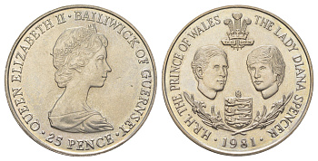 Гернси 25 пенсов 1981 KM 36 медно-никель UNC 3897-922