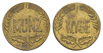 Германия жетон Munz диаметр 23,5 мм, вес 7 гр латунь 4656-517
