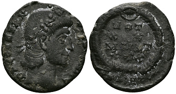 Римская Империя нуммий 347 - 348 Констанций II VOT XX MVLT XXX Гераклея Good fine RIC 45 бронза 1073-6-113