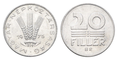 Венгрия 20 филлеров 1975 BP KM 573 алюминий 4665-1124
