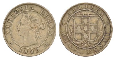 Ямайка 1/2 пенни 1895 KM 16 медно-никель 3896-132
