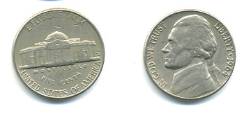 США 5 ЦЕНТОВ 1964 ДЖЕФФЕРСОН KM А192 медно-никель 179-712