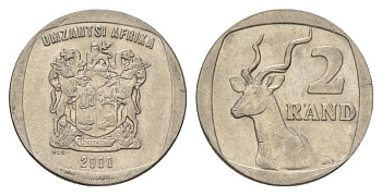 ЮАР 2 ранда 2000 KM 165 медь плакированная никелем 4626-1213