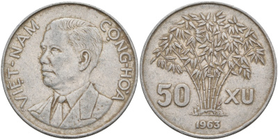 Южный Вьетнам 50 су 1963 KM 6 алюминий 4367-536