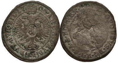 Австрия 1 крейцер 1700 FN, Леопольд (1657-1705), OPPELN, дом Габсбургов, вес 0,68 гр. Herinek 1799 серебро 1516-715