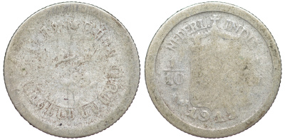 Нидерландская Восточная Индия 1/10 гульдена 1915 KM 311 серебро 4178-227