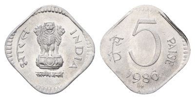 Индия 5 пайс 1986 KM 23 алюминий UNC 4151-133