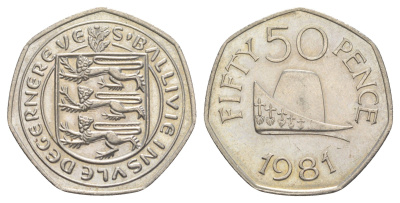 Гернси 50 пенсов 1981 KM 34 медно-никель UNC 4389-1141