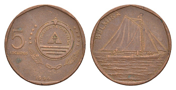 Кабо-Верде 5 эскудо 1994 KM 36 сталь плакированная медью 4643-636