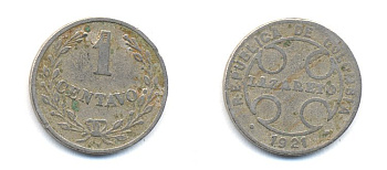 Колумбия 1 сентаво 1921 государственный лепрозорий KM L9 медно-никель 53-566