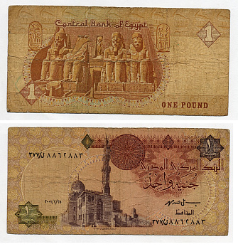 ЕГИПЕТ 1 ФУНТ 1993-2001 ПОДПИСЬ 19 Pick 50e бумага 7203-23-3