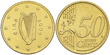 Ирландия 50 евроцентов 2009 KM 37 нордик 4148-555