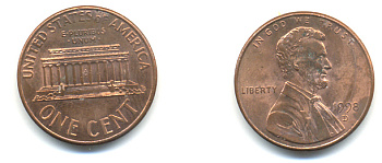 США 1 ЦЕНТ 1998 D ЛИНКОЛЬН KM 201b цинк плакированный медью UNC 179-469