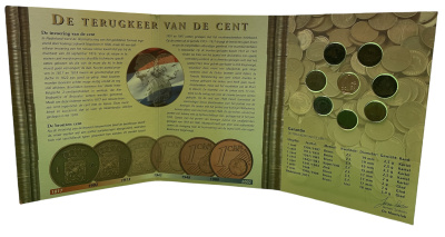 Нидерланды набор из 8 монет по 1 центу буклет бронза 7-6-1-31