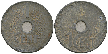 Французский Индокитай 1 цент ND (1940-1941) KM 24 цинк 106-151
