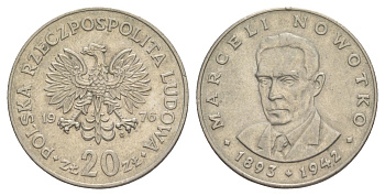 Польша 20 злотых 1976 Марсель Новотко Y 69 медно-никель 4633-137