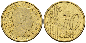 Люксембург 10 евроцентов 2006 KM 78 нордик 4147-826