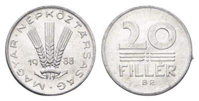 Венгрия 20 филлеров 1988 BP KM 573 алюминий 4668-134