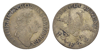 Пруссия 3 гроша 1783 E, Фридрих II (1740-1786) KM A328 серебро 1525-1231