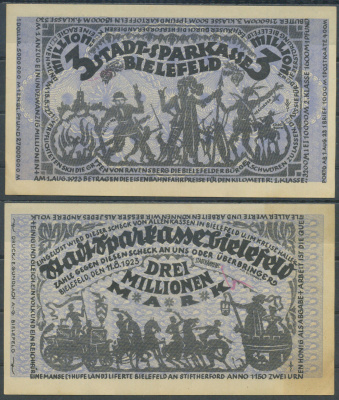 Билефельд 3000000 марок 1923 бумага aUNC 6285-41-2-2