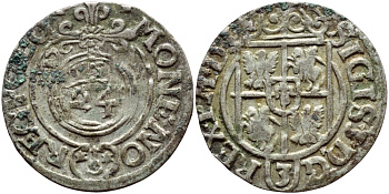 ПОЛЬША 1/24 ТАЛЕРА 1621 СИГИЗМУНД III (1587-1632) KM 41 серебро 3896-835