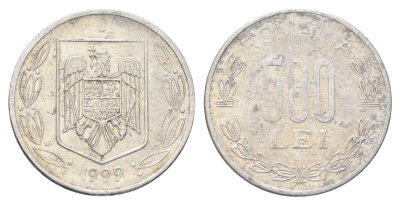 Румыния 500 лей (леев) 1999 KM 145 алюминий 4706-852