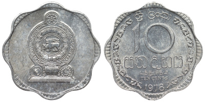 Шри-Ланка 10 центов 1978 KM 140 a алюминий 4118-935