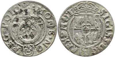 ПОЛЬША 1/24 ТАЛЕРА 1622 СИГИЗМУНД III (1587-1632) KM 41 серебро 1524-1042