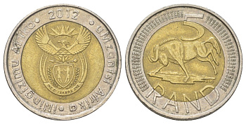 ЮАР 5 рандов 2012 KM 555 биметалл 4626-915