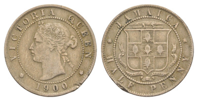 Ямайка 1/2 пенни 1900 Виктория (1837-1901) KM 16 медно-никель 1530-144
